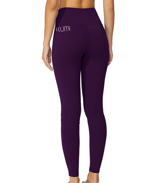 High-Waisted Eggplant Long Pant - Kumi