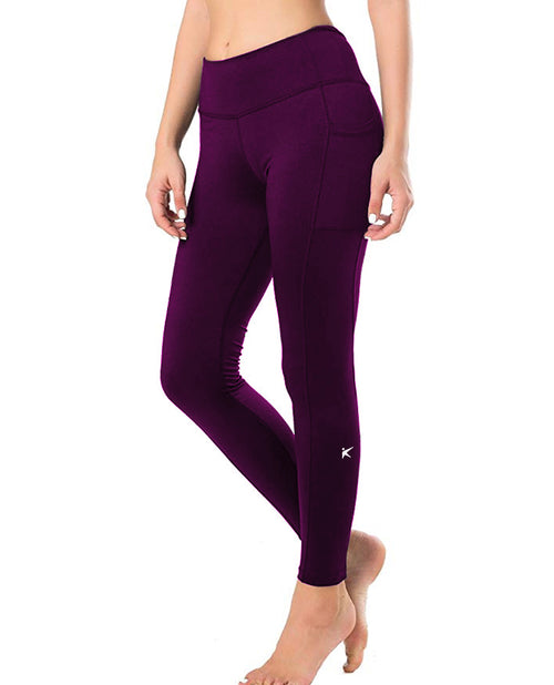 Eggplant Kumi Long Pants with Side Pockets