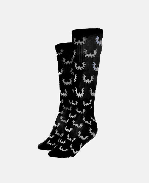 SOCK BLACK/WHITE GEAR POOL