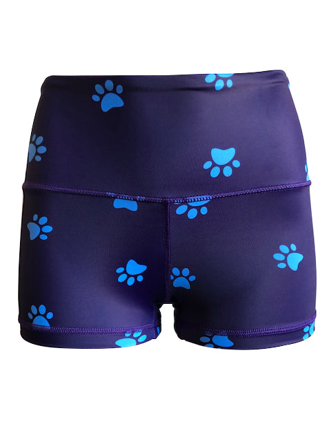 Kumi Blue Paw Prints Booty Short