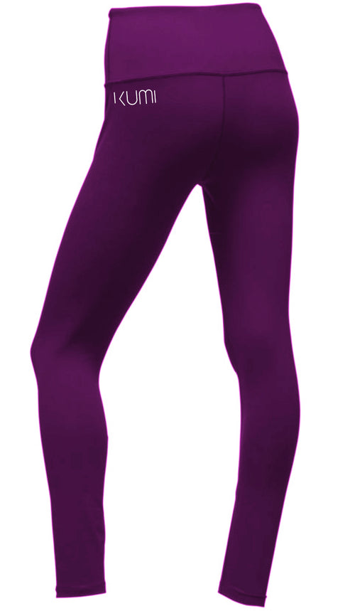 High-Waisted Eggplant Long Pant - Kumi